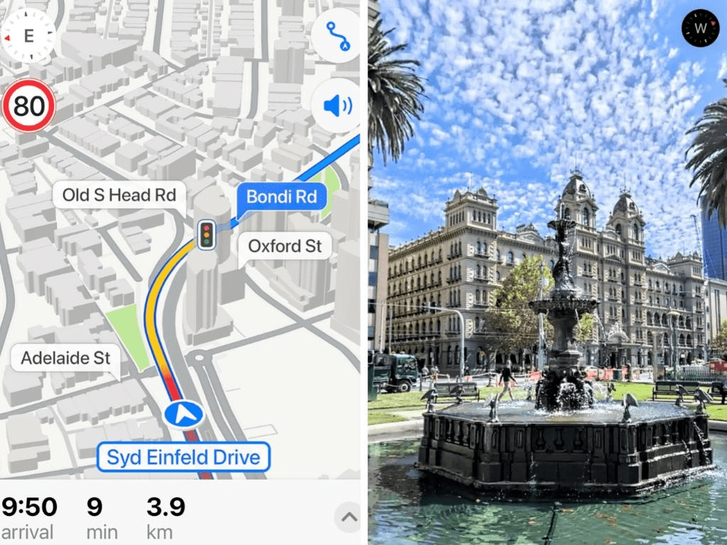 苹果6地图升级版:今天起，苹果地图今天有重大升级功能，澳洲率先体验！
